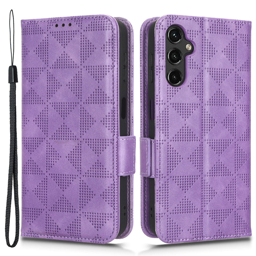 For Samsung Galaxy A24 4G Leather Phone Case Imprinted Triangle Anti-Fall Wallet Phone Cover For Samsung Galaxy A24 4G Leather Phone Case Imprinted Triangle Anti-Fall Wallet Phone Cover
